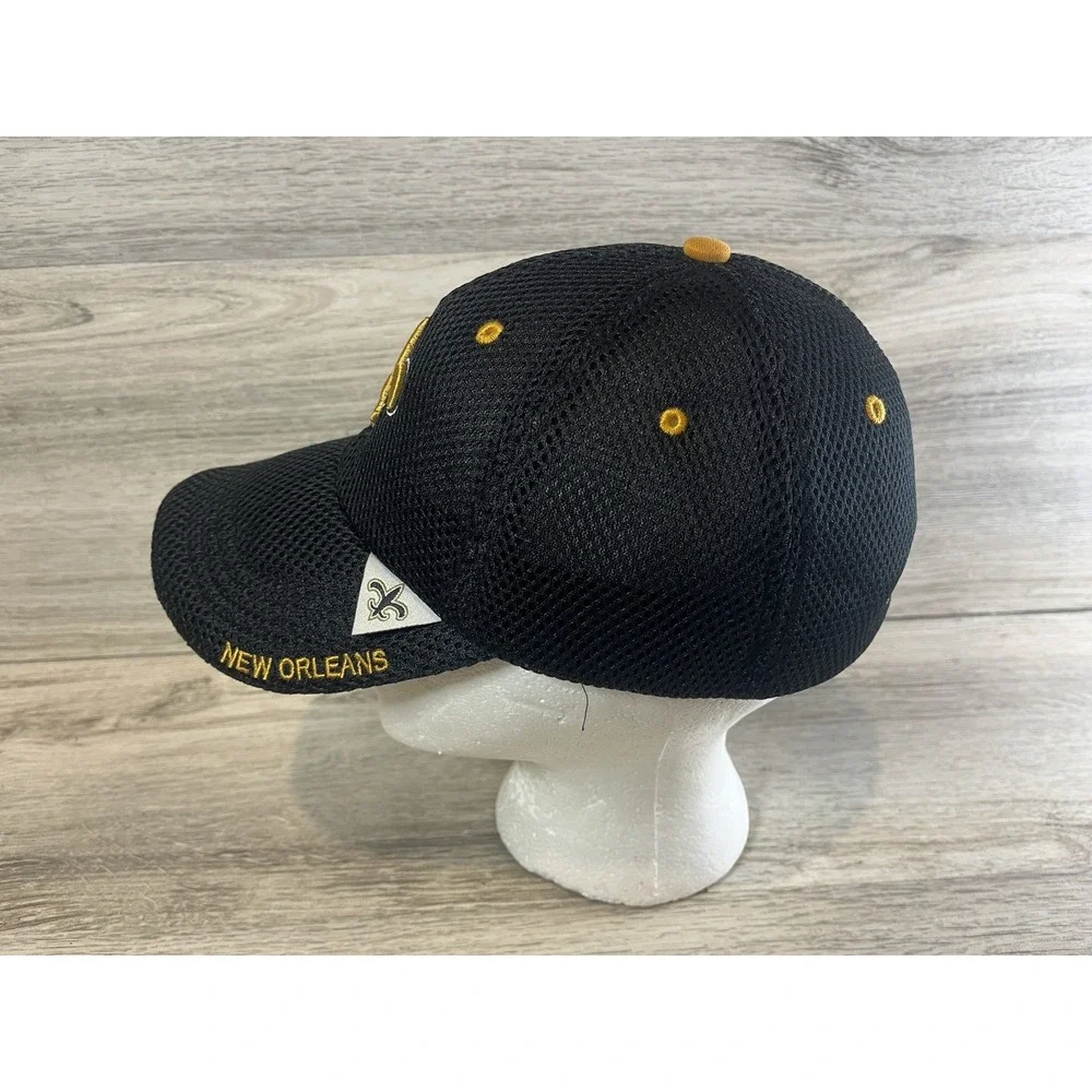 New Orleans Saints Who Dat Hat Stretch Adult Mesh Black Embroidered NFL Football